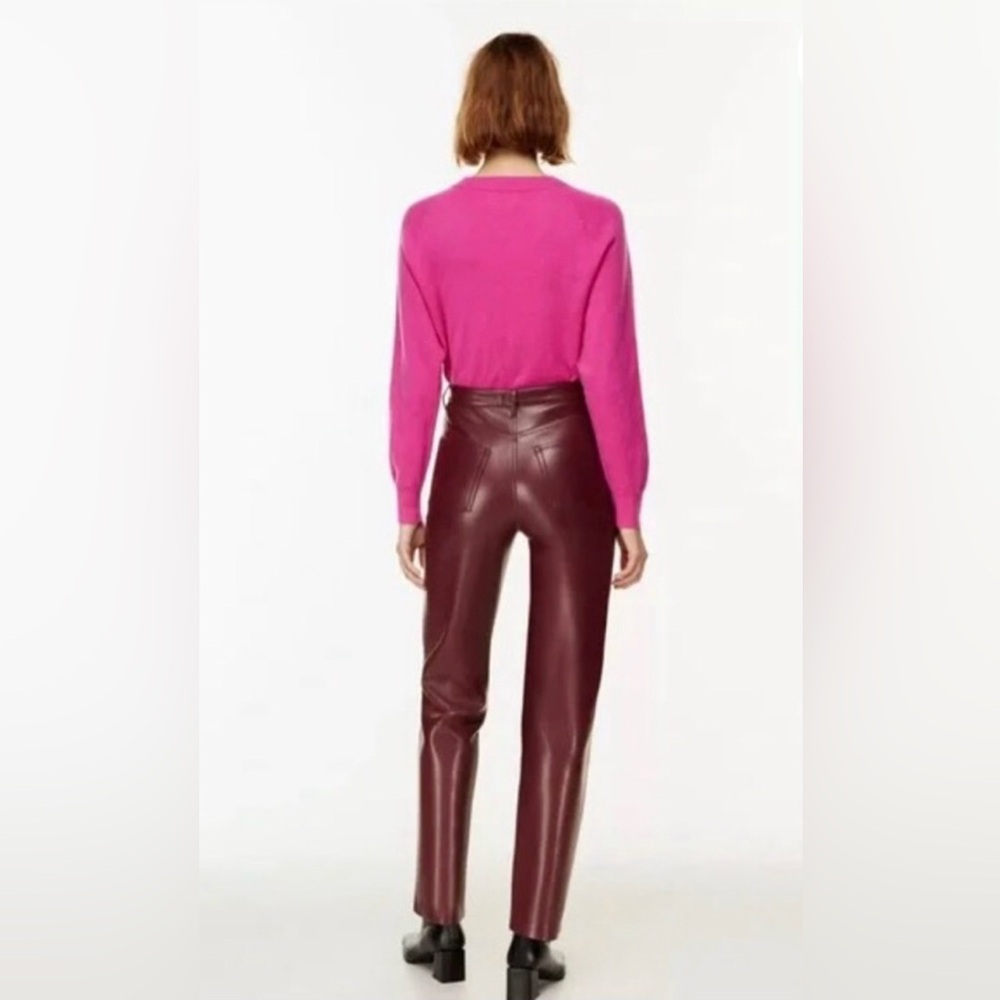 NWOT Wilfred The Melina Pant - Burgundy Faux Leather Pants